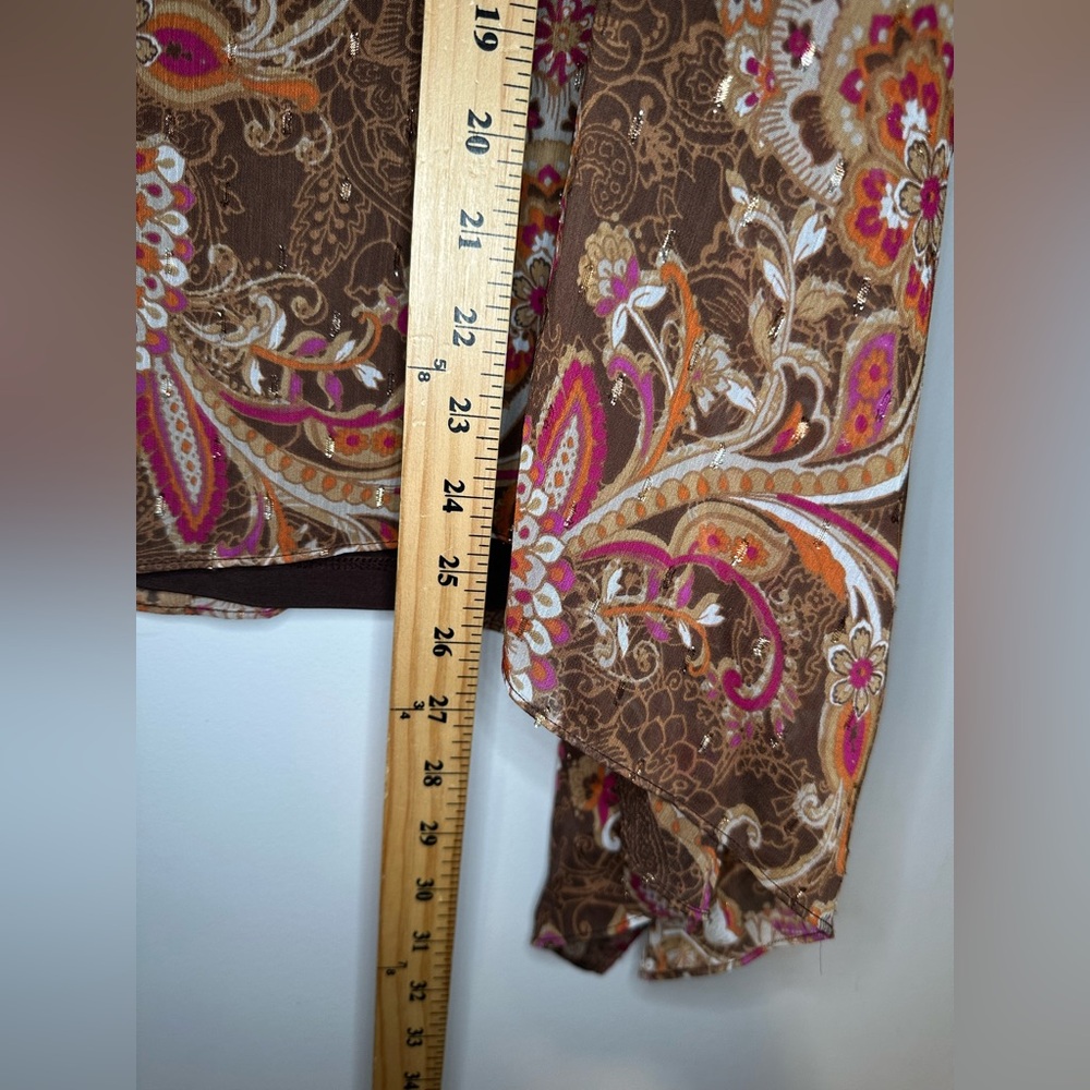 Chico’s Lace Floral Jayma Poncho SZ 3 Bateau Neck A Built In Shell Tank Multi - Picture 7 of 8